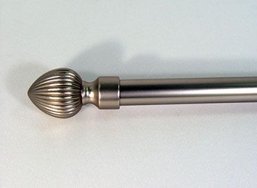 Reeded Ball Curtain Rod Finial - Reeded_ Ball_curtain_finial
